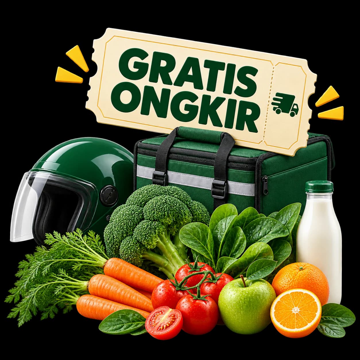 Promo gratis ongkir kebutuhan grocery Market Snap